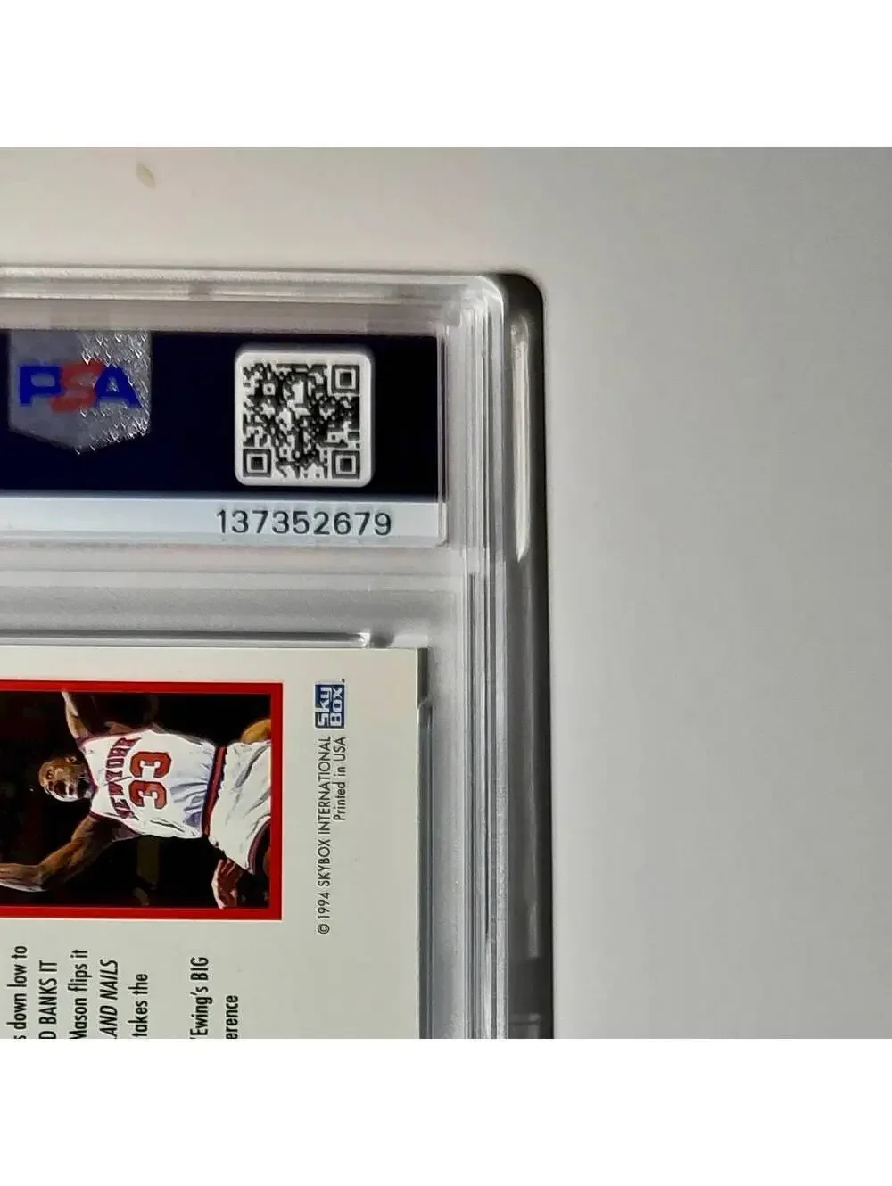 Patrick Ewing 1994 NBA Hoops Big Numbers #BN4 Rainbow PSA 8 NM-MT